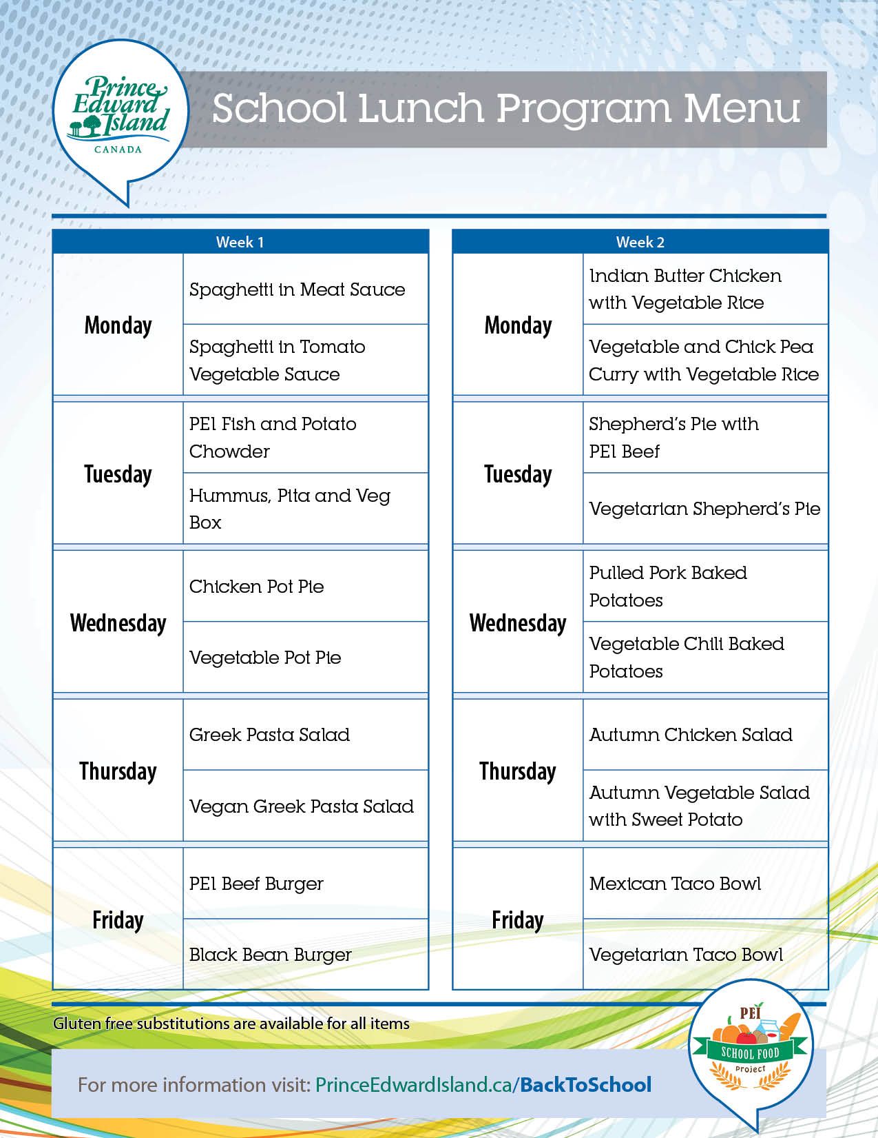 Healthy School Lunch Program | Government of Prince Edward Island