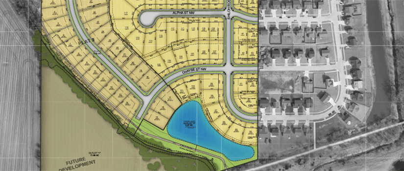 graphic banner of subdivision development plans