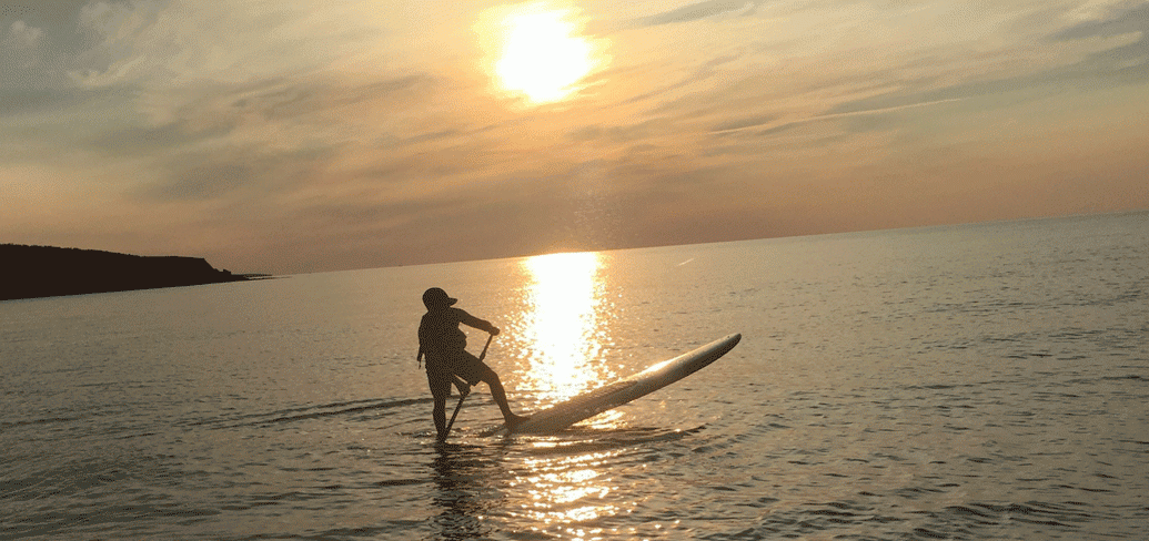 Matthew Doiron on a paddleboard